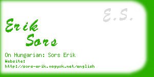 erik sors business card